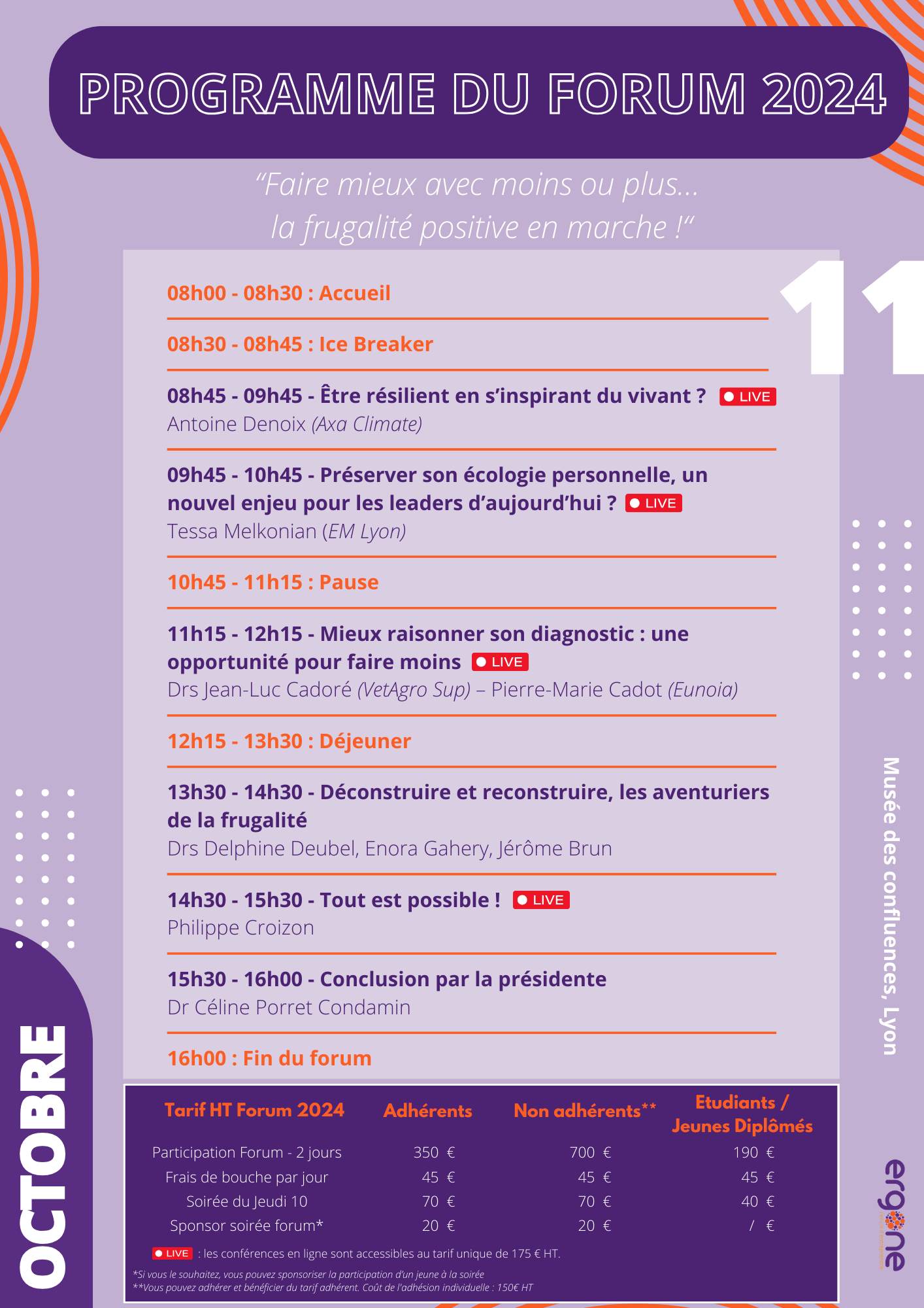 Programme forum ergone 2024 Jour 2